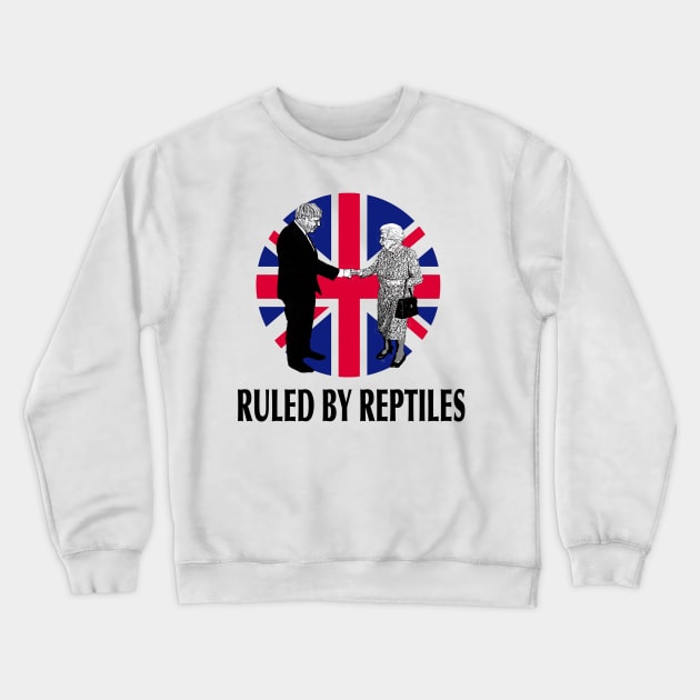 Boris and The Queen - Ruled By Reptiles Crewneck Sweatshirt by RichieDuprey